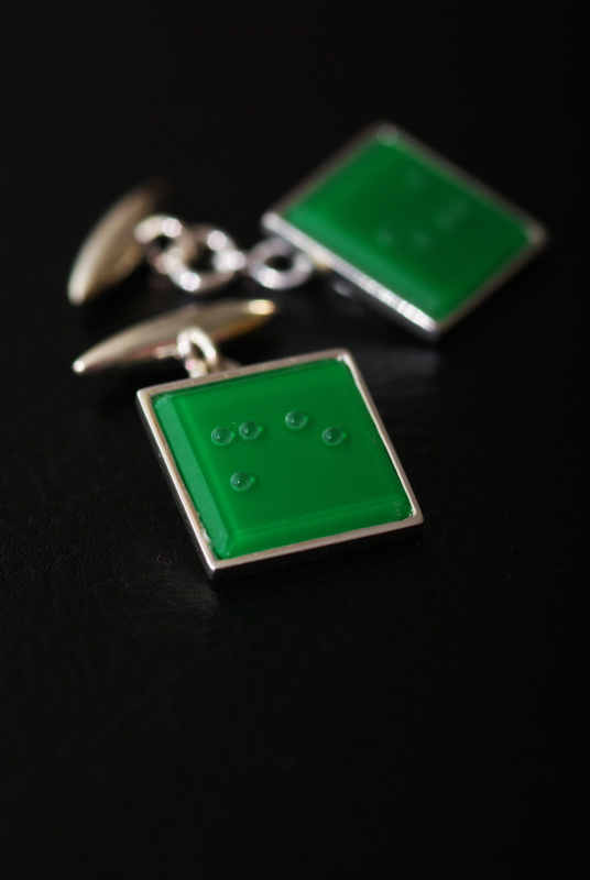 square braille cufflinks